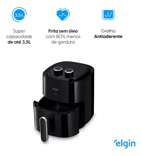 Imagem 10 de 12 de Fritadeira Air Fryer Elétrica Start Fry 3,5l 110v & 220v Elgin clip-icon