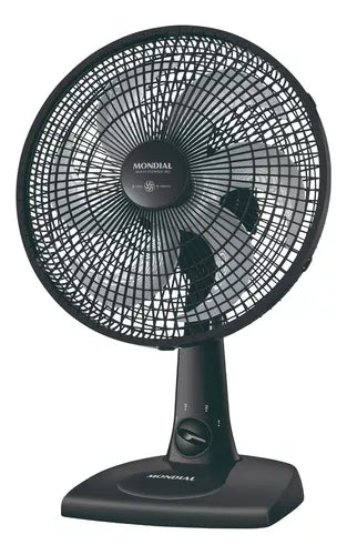 Imagem 2 de 9 de Ventilador de Mesa Turbo 30cm Maxi Power 6 Pás Silencioso Preto e Cinza 3 Velocidades Inclinável Potente