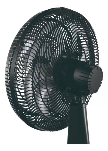 Imagem 9 de 9 de Ventilador de Mesa Turbo 30cm Maxi Power 6 Pás Silencioso Preto e Cinza 3 Velocidades Inclinável Potente